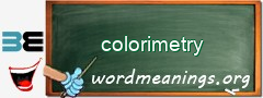 WordMeaning blackboard for colorimetry